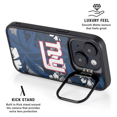 NFL New York Giants Tropical Print iPhone 15 Kickstand Case